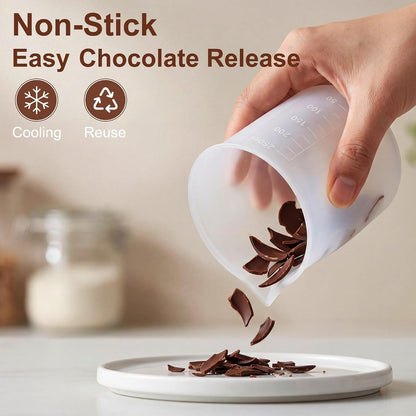 Silicone Measuring Cups for Chocolate, 4 Pack, 250Ml & 350Ml4