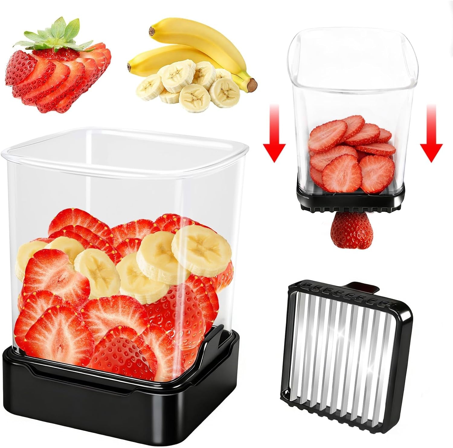 fruit-slicer-cup-for-strawberry-banana-hard-boiled-egg-detachable-cutter-with-push-plate-304-stainless-steel-blade-rapid-safe-slicing-kitchen-gadget-for-quick-meal-prep-black