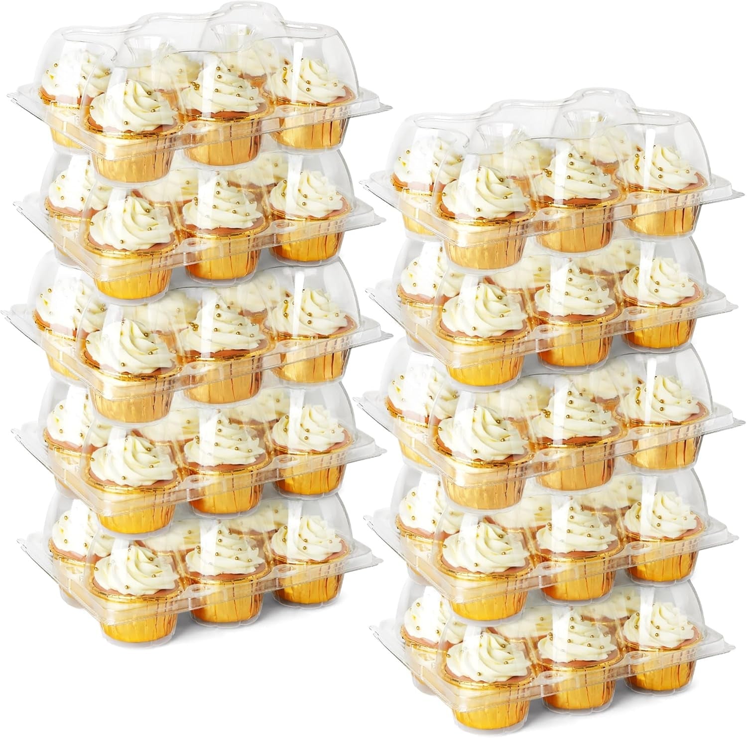 6-count-x-40-sets-cupcake-containers-clear-plastic-cupcake-boxes-thick-plastic-muffin-holders-with-detachable-tall-dome-lid-disposable-cupcake-carriers-bpa-free-standard-size