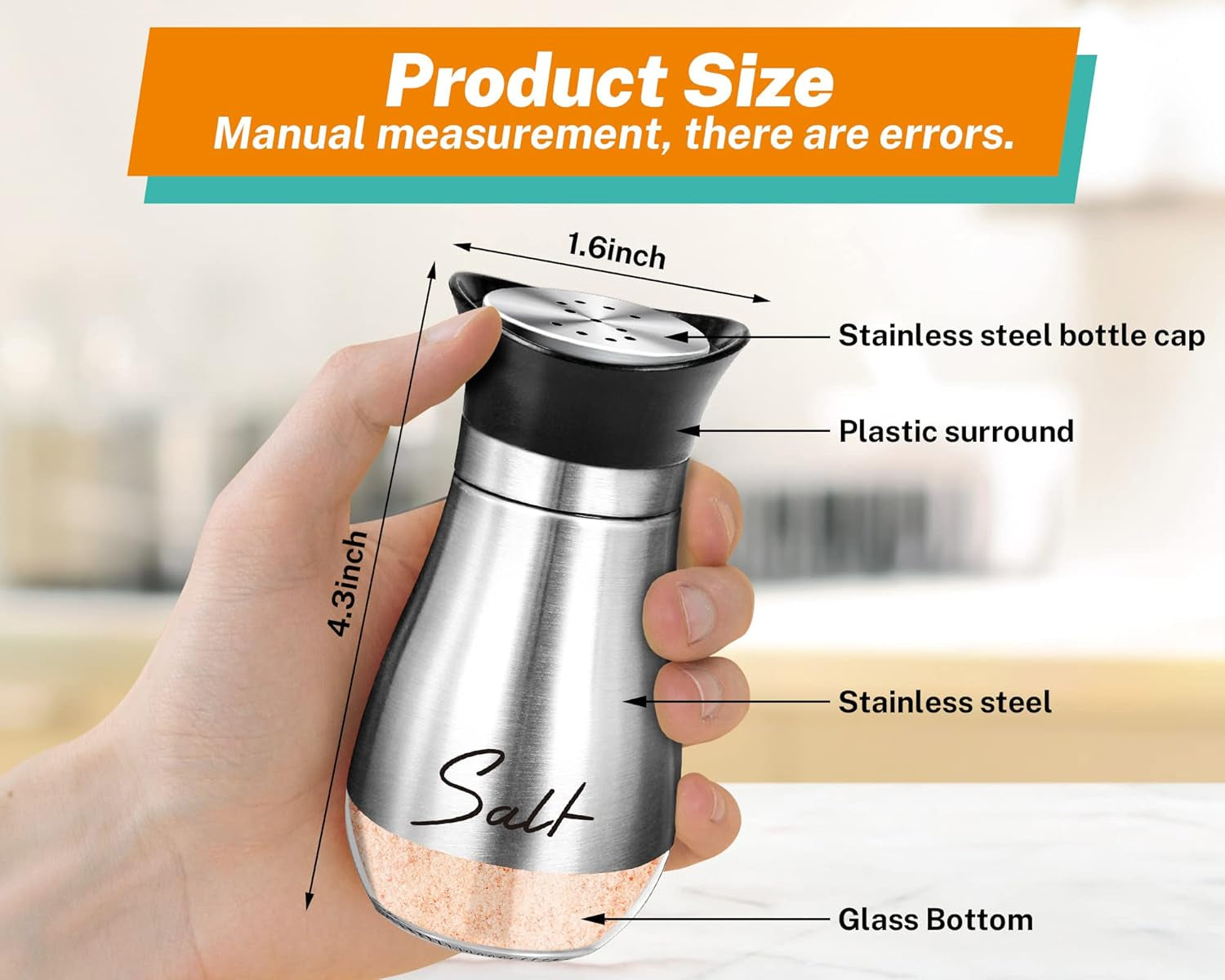salt-and-pepper-shakers-4-oz-silver-glass-set-with-stainless-steel-lids-refillable-glass-shakers-with-stainless-steel-lids-for-cooking-dining-rv-trips-camping-and-bbqs-4-oz-capacity-each