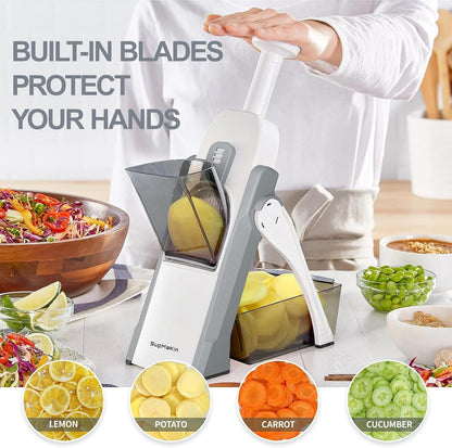 Safe Mandoline Slicer for Kitchen,Adjustable Potato Slicer 1-8 Mm3