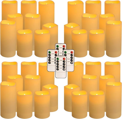 36 Pack Waterproof Flameless LED Candles - Outdoor Battery Operated Candles with Remote & Timer, Realistic Flickering Flame, Safe for Porch, Patio, Weddings, Parties & Home Decor1