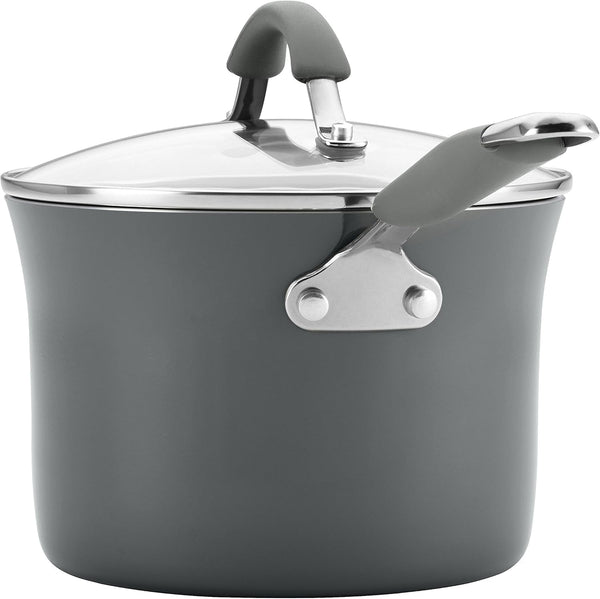 Cucina Nonstick Cookware, Sea Salt Gray Pots and Pans Set, 12-Piece13