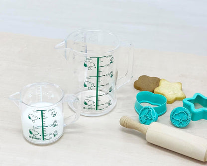 OSK MC-2 Measuring Cup, Snoopy Measuring Cup, Large, 20.3 Fl Oz (600 Ml), Made in Japan, Graduated, Boiling Water, Handle, Cute, Stylish, Easy to Use, Easy to Pour, for Cooking, Clear3