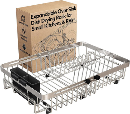 Dish Drying Rack over the Sink with Utensil Holder1