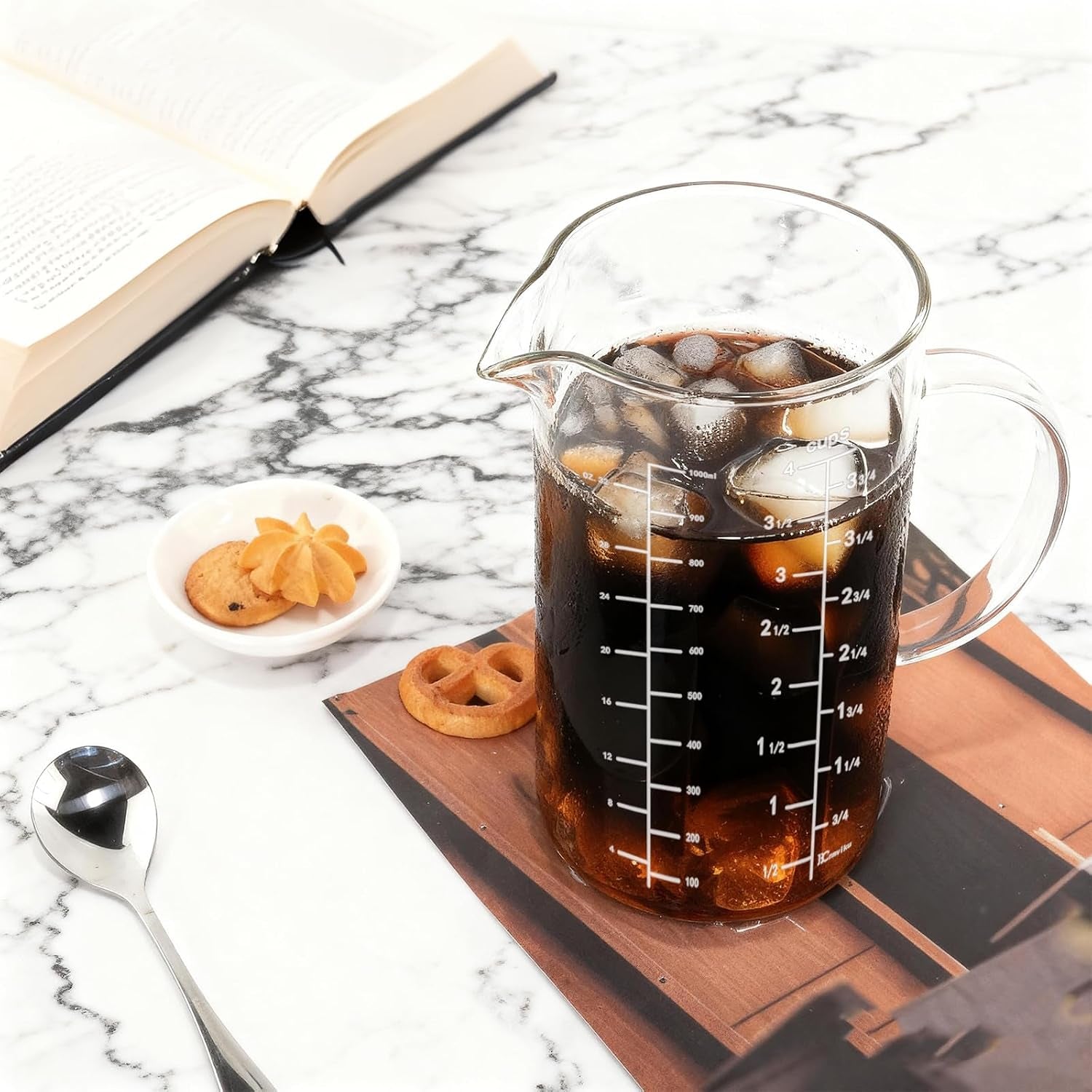 glass-measuring-cup-insulated-handle-v-shaped-spout-high-borosilicate-glass-measuring-cup-1000ml-1-liter-4-cup-for-kitchen-or-restaurant-easy-to-read-1000ml-1pcs
