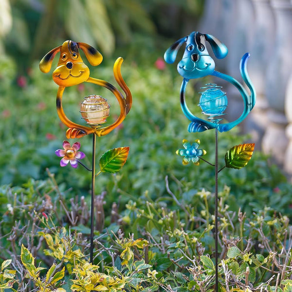 Solar Outdoor Garden Lights,27.4''H Solar Dog Statues Outdoor Lights,Waterproof Solar Decorative Garden Stakes for Lawn Patio Pathway, Solar Lights for outside for Mom,Women,Dog Lovers7