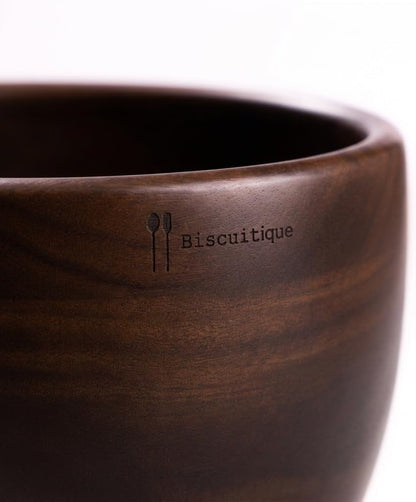 Premium Solid American Walnut Wood Mixing Bowl Compatible with Kitchen Aid Tilt-Head Models 4.5 Quart and 5QT Stand Mixer Wooden Bowls2