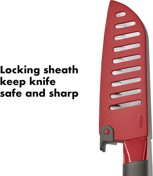 OXO Outdoor Santoku Knife with Locking Sheath - 5.5"4