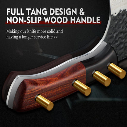 Meat Cleaver Chopping Knife -Butcher Knife with Forged Texture6