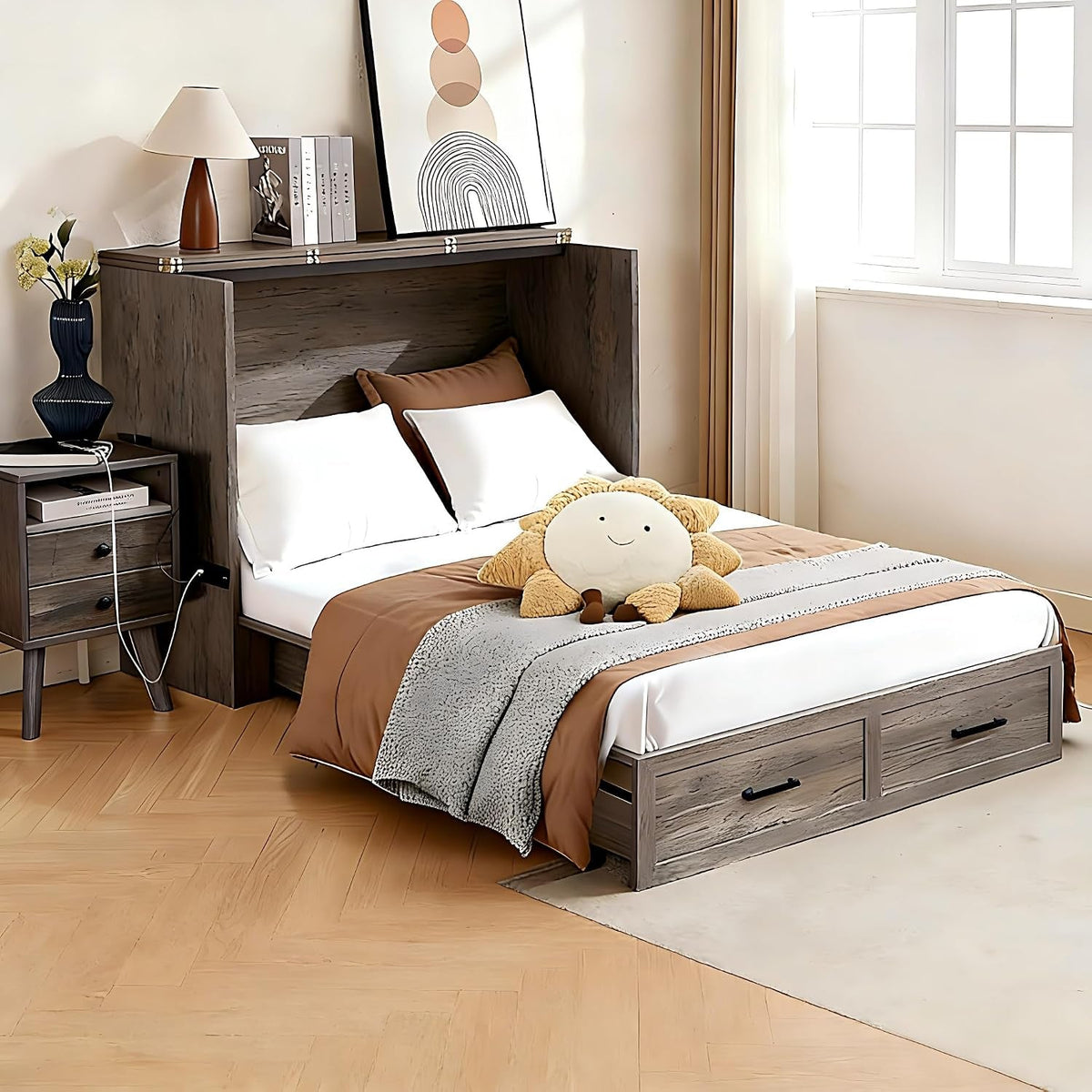 murphy-bed-full-farmhouse-cabinet-with-charging-storage-rustic-grey