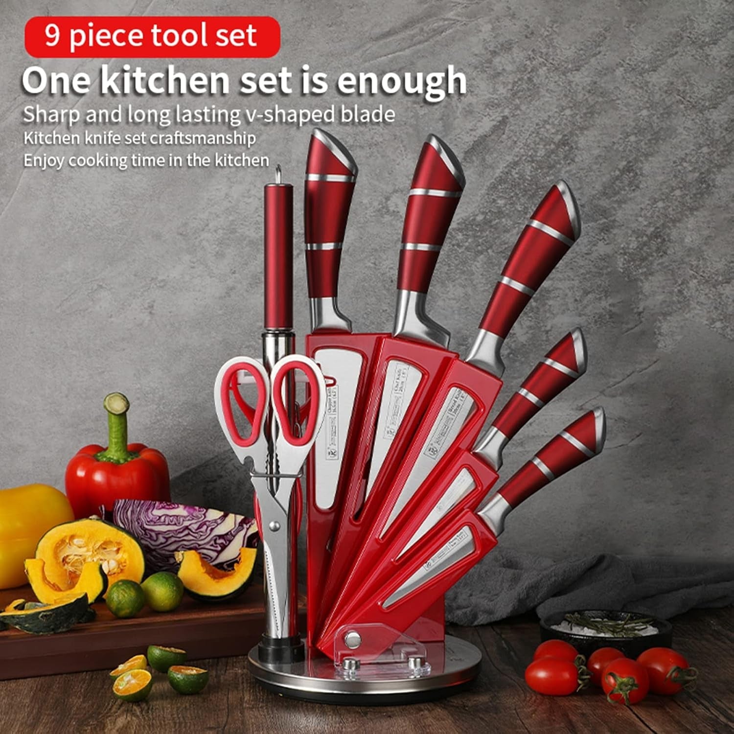 9-pcs-wine-red-sharp-stainless-steel-kitchen-knife-set-with-block-for-gift-non-stick-chef-knife-with-sharpener-ergonomic-handle-acrylic-holder-gift-ready-cutlery-set-for-women-easy-care