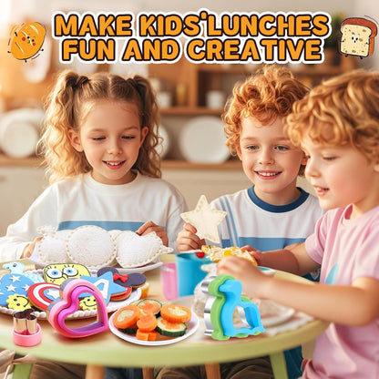 12 Pcs Sandwich Cutter and Sealer Set, Bread Decruster Pancake Maker DIY Cookie Cutters Vegetable Cutter Shapes for Kids, Ideal for School Lunch Boxes and Bento Boxes Boys Girls2
