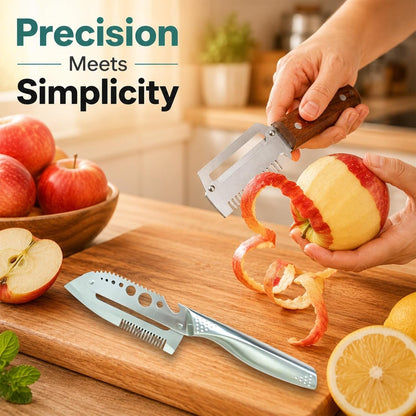 7 in 1 All Stainless Steel Multi Functional Vegetable Peeler for Kitchen, Smooth Potato Peeler with Herb Stripper, Scallion Shredder, Fish Scaler, Bottle Opner9