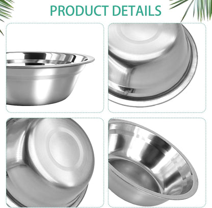 14 Pcs Stainless Steel Mixing Bowls Bulk, 8.66 X 5.1X 3 Inch Silver Metal Salad Bowl, Reusable Nesting Container, Food Baking Container, for Hotel Restaurant Home Kitchen3