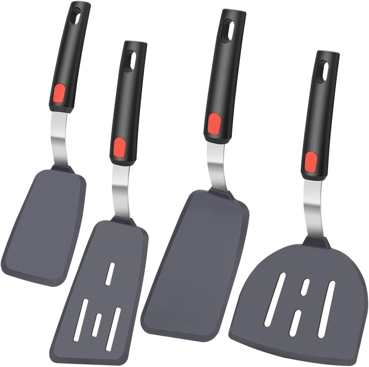 4pcs-spatula-silicone-heat-resistant-flexible-rubber-silicone-spatulas-for-nonstick-cookware-burger-pancake-spatula-turner-large-spatulas-set-for-cooking-kitchen-utensils-set-black