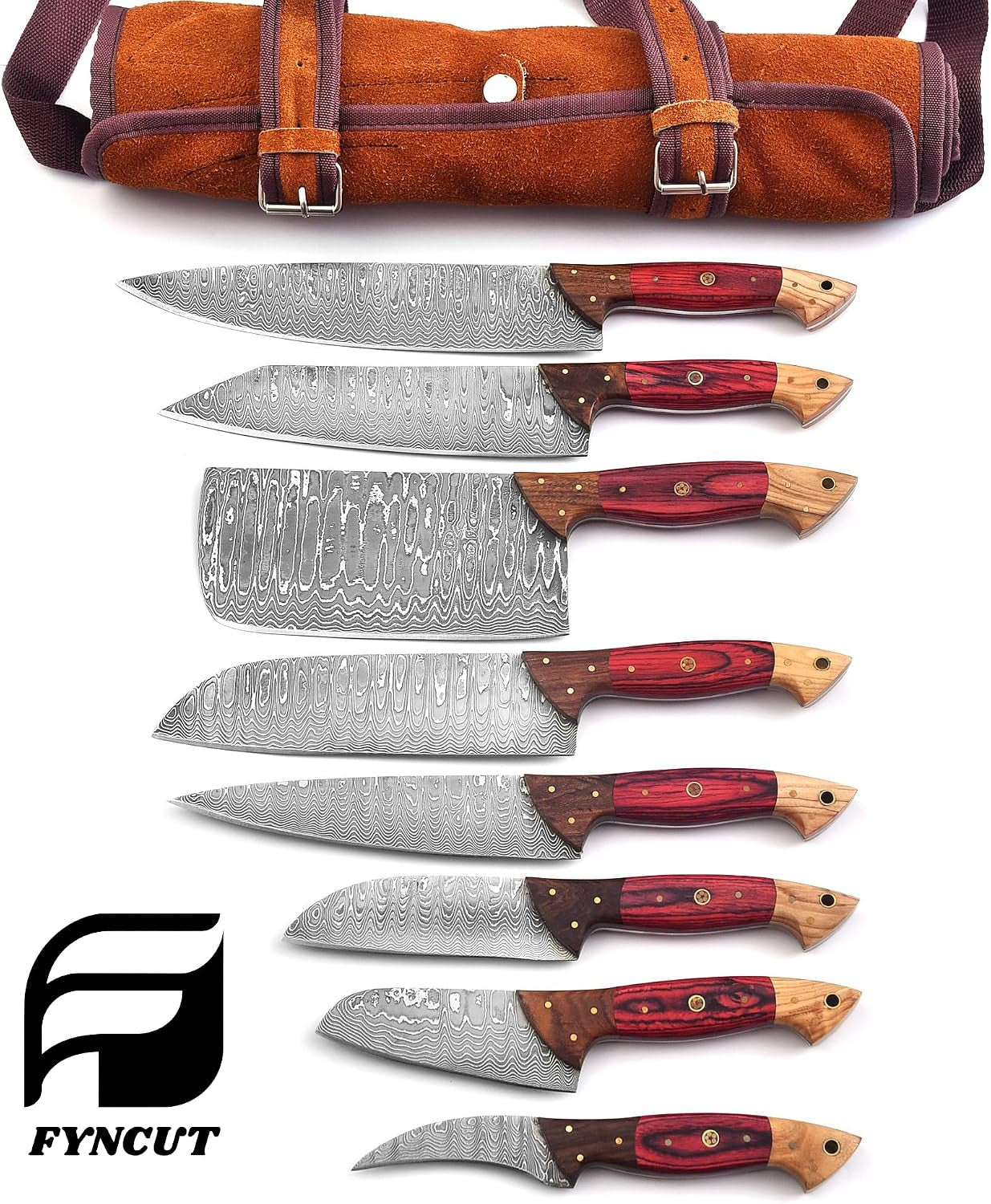 129-8-stainless-steel-damascus-knife-set-8-pcs-kitchen-knife-set-with-leather-roll-case-bag-high-carbon-ultra-sharp-knife-for-kitchen-professional-chef-knife-set-with-bag-129-8