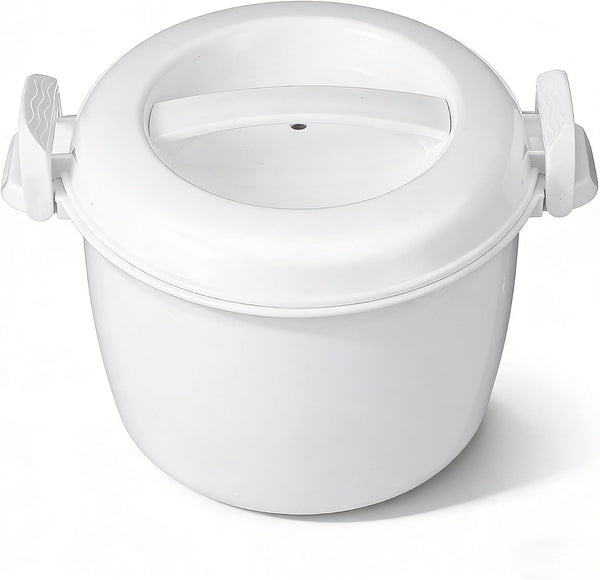 Microwave Rice Cooker 2 Quart, Microwave Steamer for Vegetables, 1.8L Professional Large Micro Cookware for Grains, Pasta & Potatoes - BPA Free, Dishwasher Safe1