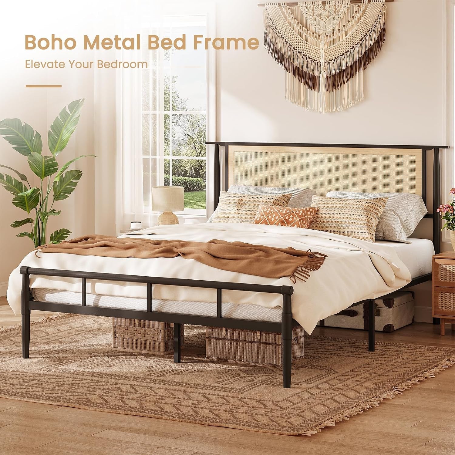 rattan-bed-frame-full-with-headboard-black