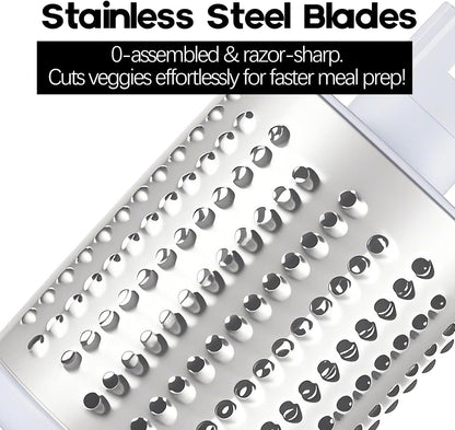 Cheese Grater Hand Crank, Rotary Vegetable Shredder with Handle and Strong Suction Base, 3 in 1 Kitchen Speed Spin Veggie Slicer Nut Grinder for Pizza Top, Hash Brown, Salad and More (Black)6