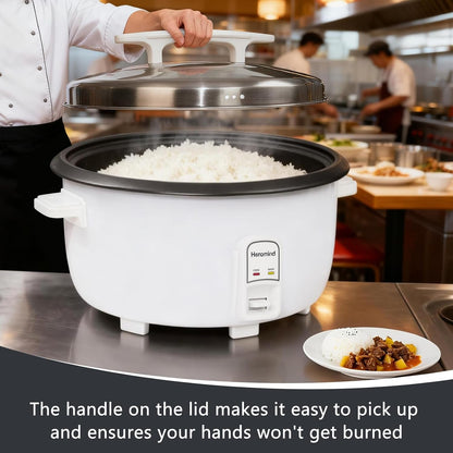 Commercial Rice Cooker, 90-Cup Rice Cooker, 16Qt Large Rice Cooker with Nonstick Inner Pot, Fast Cooking and Auto Keep Warm, with Rice Cup and Paddle, Easy to Clean, 1950W8