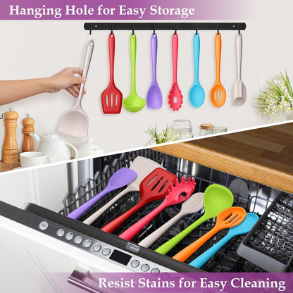Colorful Kitchen Cooking Utensils Set, 8Pcs Silicone Utensils Set7