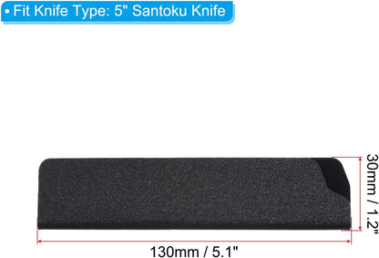 ABS Knife Cover Sleeves for 5" Santoku Knife, Knives Edge Guard Blade Protector Universal Knife Sheath for Home Kitchen, Black2