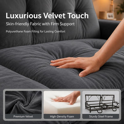 Queen Sleeper Sofa Bed, 77" Pull Out Couch7