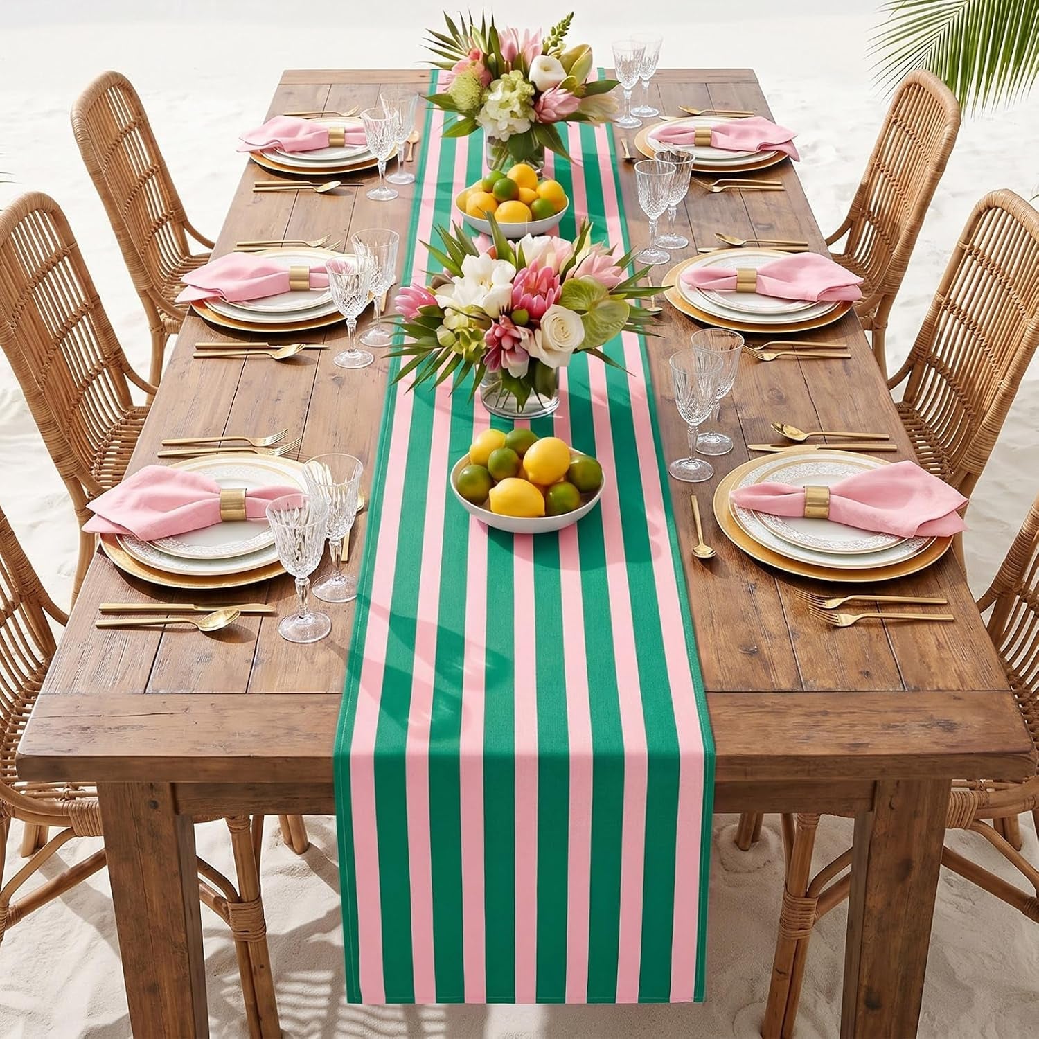 linen-pink-green-cabana-striped-table-runner-14-x-120-in