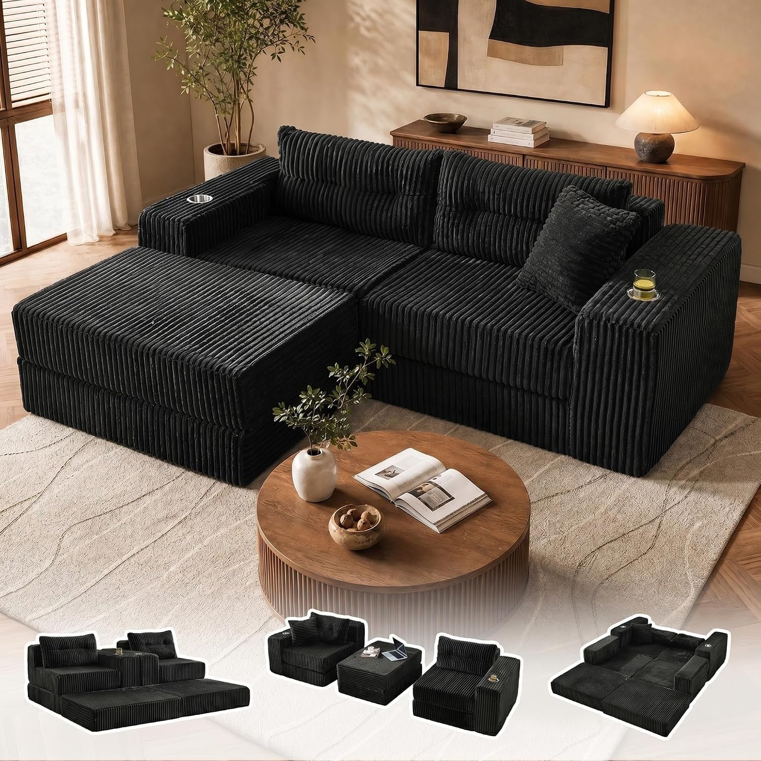 80-31-modular-sectional-cloud-couch-boneless-loveseat-with-ottoman-black