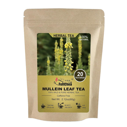 Mullein Tea Bags, 3G X 20 Count, Original Compression Technology | Mullein Leaf Herbal Tea for Lungs, Non-Gmo, Additives-Free, Natural Healthy Tea for Respiratory & Wellness Support1
