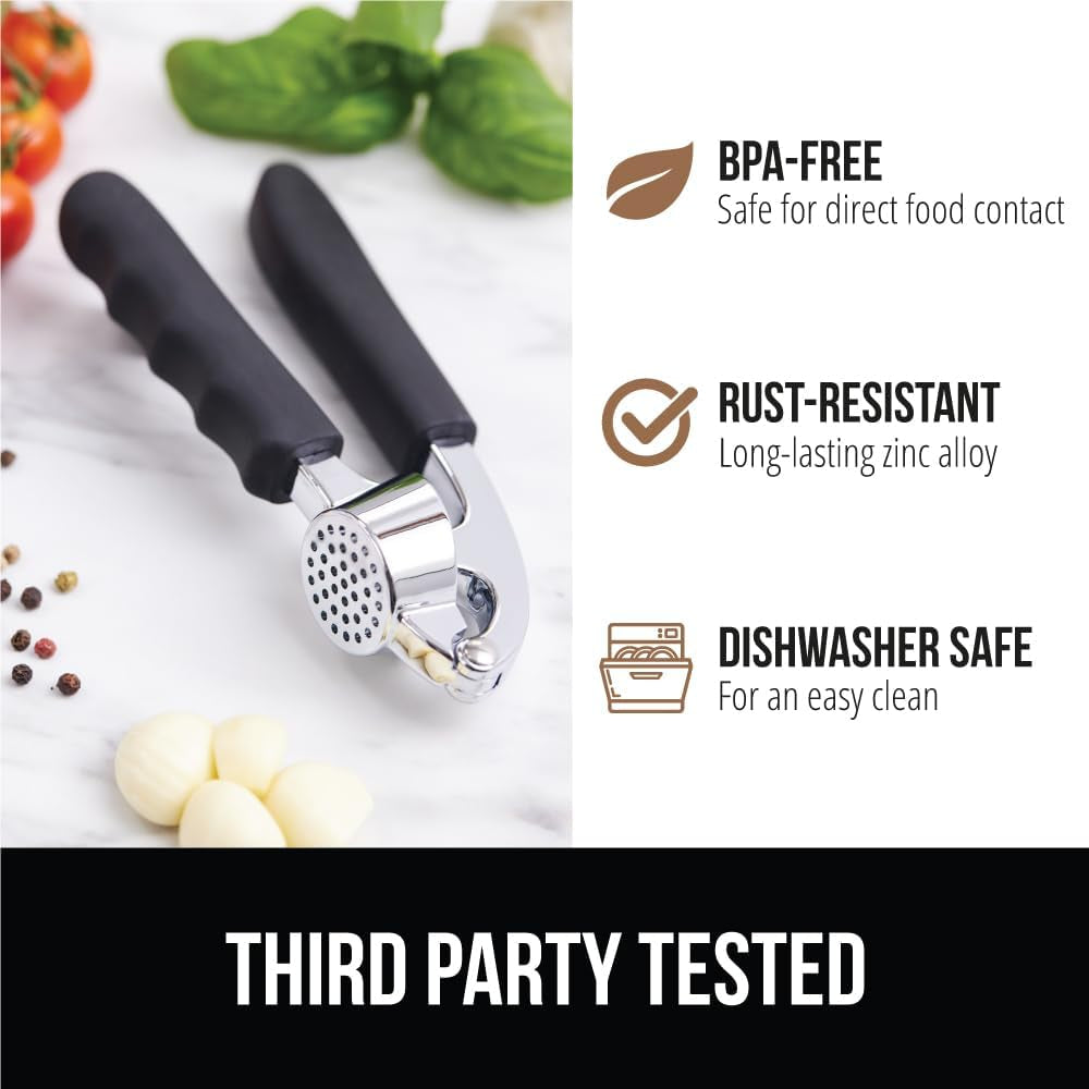 gorilla-grip-garlic-press-and-peeler-set-heavy-duty-mincer-black-large-chamber-for-cloves-soft-comfortable-handle-easily-mince-and-crush-garlics-nuts-seeds-ginger-home-kitchen-gadgets