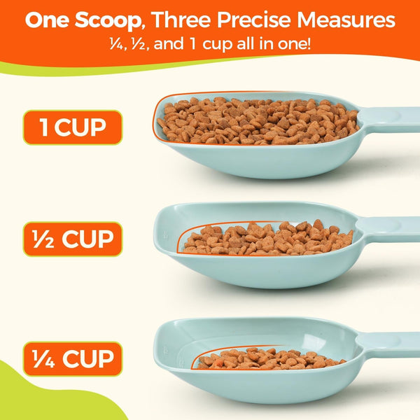 Dog Food Scoop 1 Cup, Pet Food Measuring Cup for Dogs and Cats, Green 8 Oz4