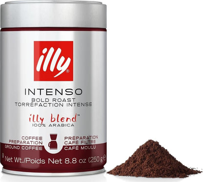Illy Ground Drip Coffee, Intenso Dark Roast, 8.8 Oz1