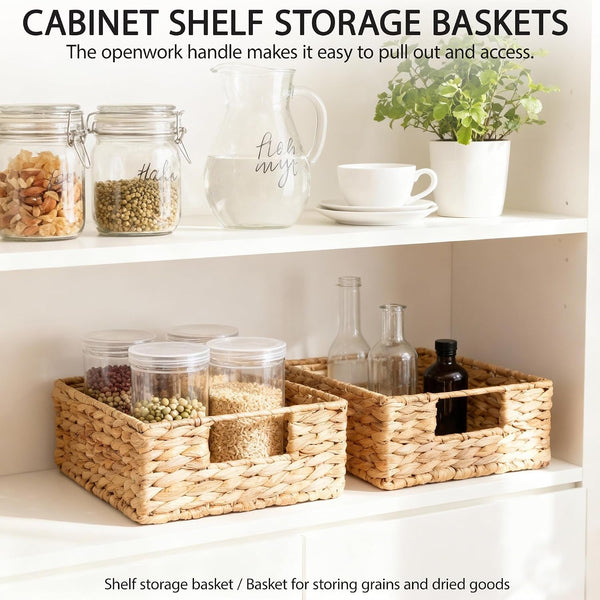 Small Water Hyacinth Storage Basket Organizer5