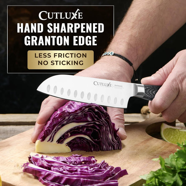 Santoku Knife, 5" Japanese Meat & Vegetable Knife for Chopping4