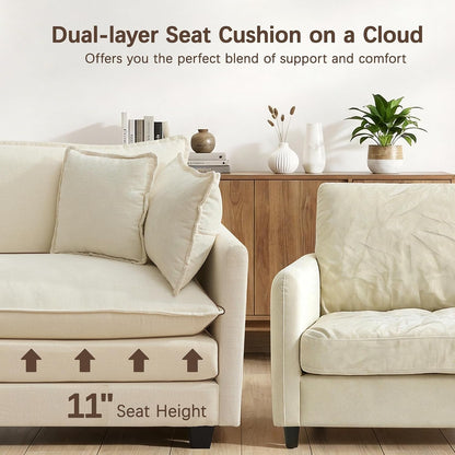 Oversized Loveseat Sofa, 70" Sectional Cloud Couch for Living Room3