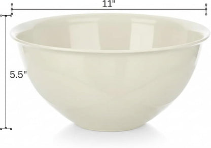 Large Mixing Bowls 5-Quart 169Oz - Plastic Salad/Mixing/Serving Bowl - 4 Pack (Colors May Very)2