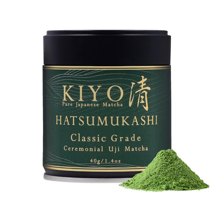 Classic Grade Hatsumukashi Ceremonial Uji Matcha - Pure Japanese First Harvest Ceremonial Grade Matcha Green Tea Powder from Uji, Japan (40G/1.41Oz)1