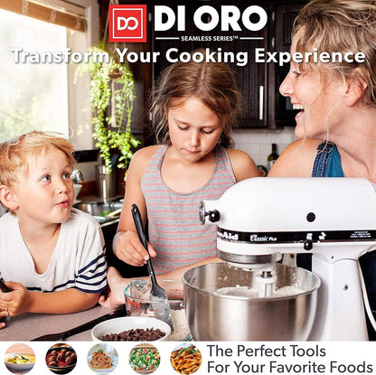DI ORO Silicone Spatula Set - 600F Heat Resistant, 4-Pc Black7