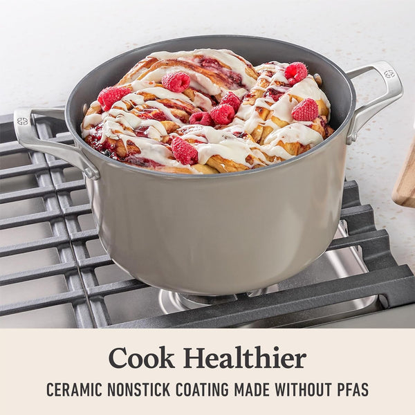Calphalon® Premier Ceramic Nonstick 7-Qt. Dutch Oven with Lid, Mushroom Grey4