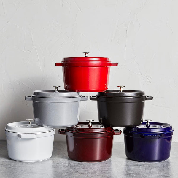 Staub Cast Iron Dutch Oven 5-Qt Tall Cocotte, Made in France, Serves 5-6, Cherry6