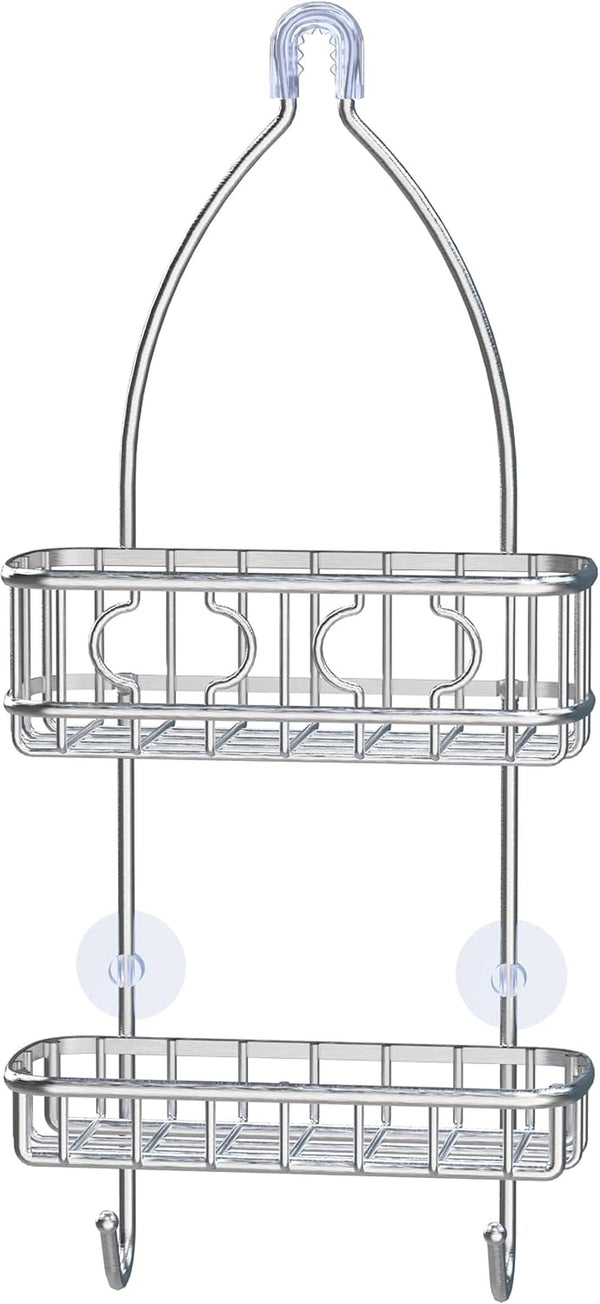 Stainless Steel Hanging Shower Head Caddy Organizer1