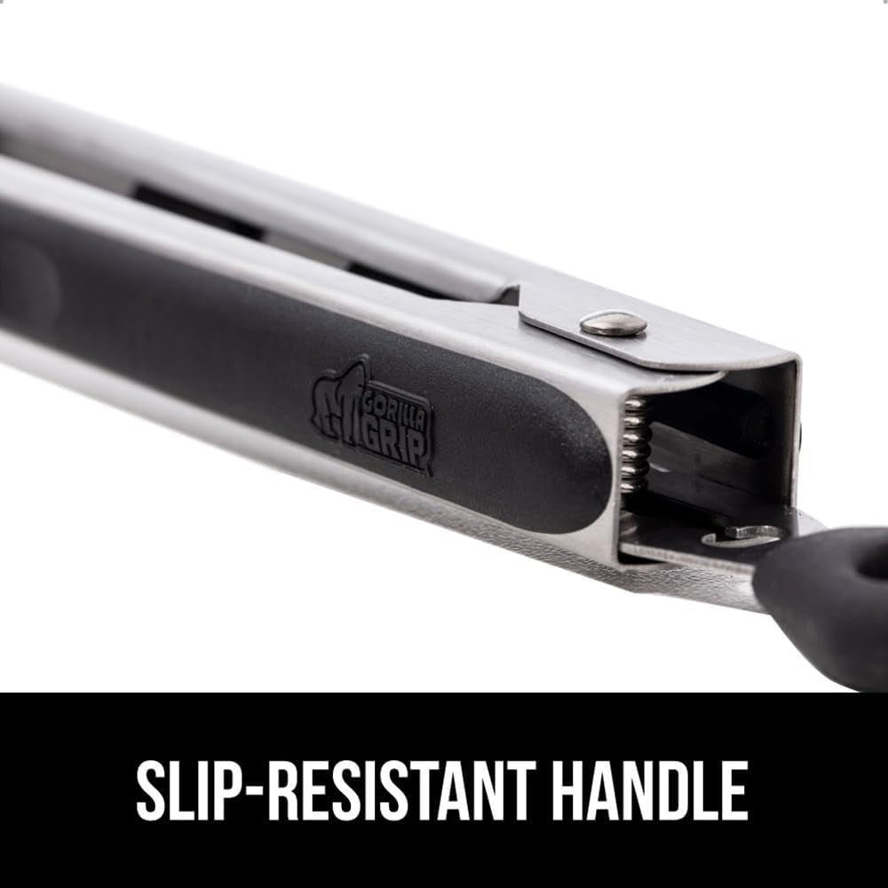 gorilla-grip-stainless-steel-bpa-free-kitchen-tongs-for-cooking-heat-resistant-bbq-tong-set-of-2-non-scratch-silicone-tip-for-pan-strong-grip-grab-food-toss-salad-pull-lock-7-9-inch-black