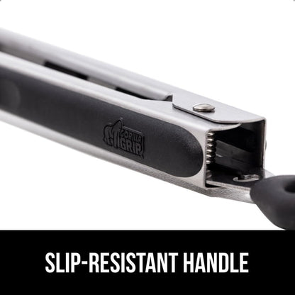 GORILLA GRIP Stainless Steel Kitchen Tongs for Cooking, 2 PK, Black4