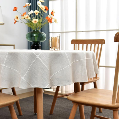 White round Tablecloth 53 Inch round Table Cover Linen5