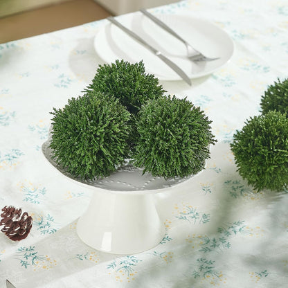 4 Inch Decorative Balls, Real Touch Cedar Topiary Ball Faux Greenery Boxwood Balls for Centerpiece Bowls Farmhouse Home Decor 3 Pcs2