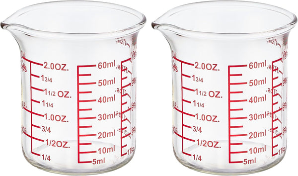 2 Oz Glass Measuring Cups with V-Shaped Spout, 2 Pack1