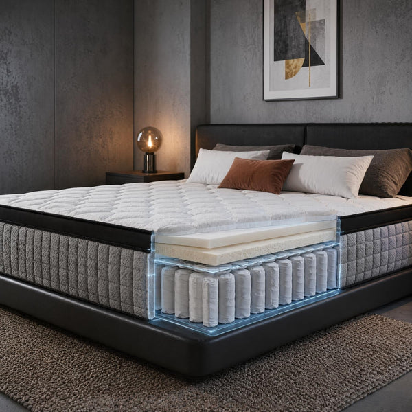 12-Inch Full Mattress,Memory Foam and Spring Hybrid Mattress, Medium Firmness, Lumbar Support, Suitable for Home Bedrooms and Hotels, Boxed, with Pressure Relief and Sound Insulation Features3
