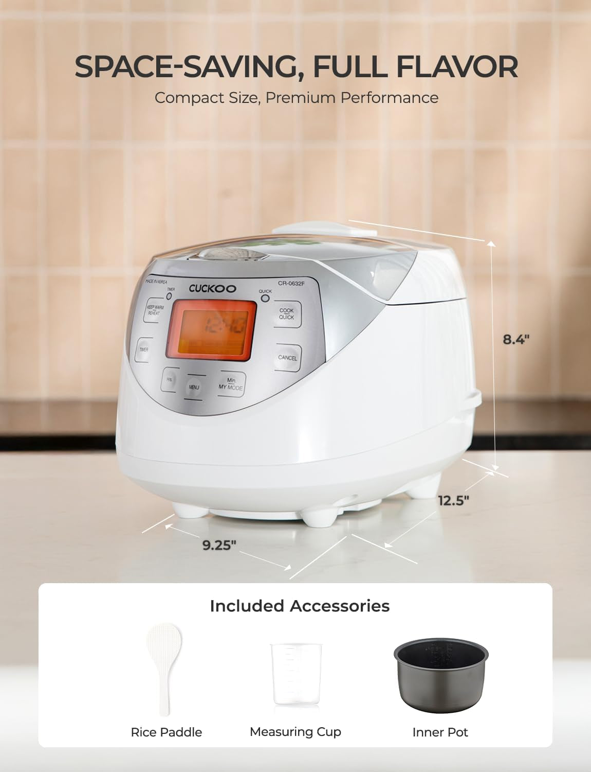 cuckoo-micom-fuzzy-logic-rice-cooker-12-cup-cooked-silver-cr-0632f-6-cup-uncooked-capacity-nonstick-inner-pot-6-cooking-modes-33-41-minute-quick-rice-13-hour-preset-timer-made-in-korea